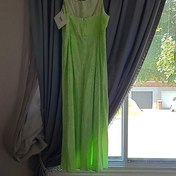 Rixo Maeve printed crepe midi dress, green, US size 14 , UK 18 - Picture 2 of 6